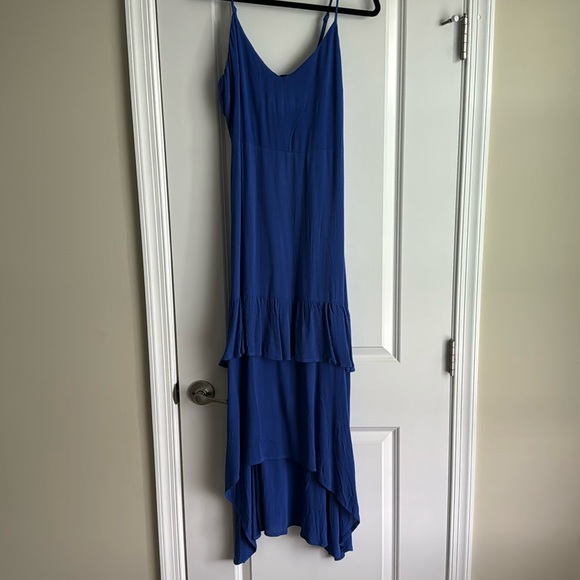 Lulu’s Island Song Washed Royal Blue Sleeveless Tiered Midi Dress - Size M - Picture 3 of 6